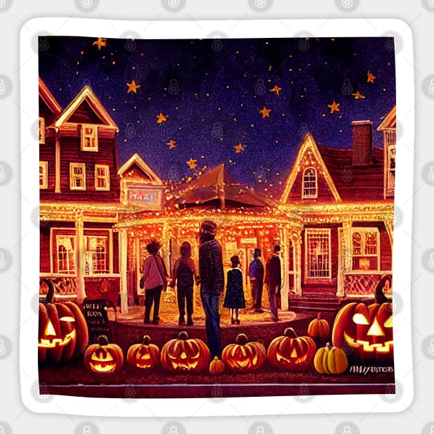 Halloween Night at Stars Hollow Sticker by Fenay-Designs